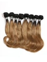8Pcs Natural Wavy Human Hair Weaves Bundles