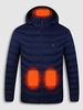 9 Areas Electric Heating USB Charging Thermal Hooded Warm Padded Jacket (Excluding Battery) L Deep blue