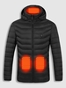 9 Areas Electric Heating USB Charging Thermal Hooded Warm Padded Jacket (Excluding Battery) M Black