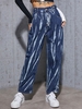 90s Dark Wash Printed Tapered Jeans Xl Blue
