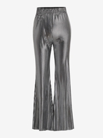90s Sparkly Metallic Flare Pants S Black