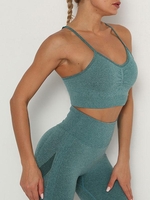 Absorb Sweat Racerback Ruched Sports Bra M Deep green