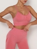 Absorb Sweat Racerback Ruched Sports Bra M Light pink