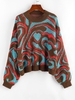 Abstract Graphic Drop Shoulder Sweater M