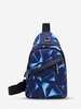 Abstract Pattern Letter Decor Sling Bag