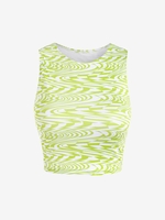 Abstract Print Baby Tank Top M Green