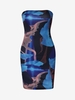 Abstract Print Tube Bodycon Mini Dress L