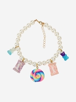 Adjustable Faux Pearl Charm Pet Necklace
