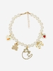 Adjustable Faux Pearl Charm Pet Necklace
