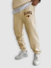 ALASKA Mountain Graphic Pattern Fleece-lined Sports Jogger Pants M Light coffee