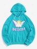 Angel Believe Graphic Hoodie Xl Light blue