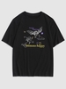 Angels Letters Print Graphic T-shirt S Black