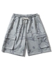 Animal Figure Multi-pocket Drawstring Shorts 2xl Gray