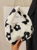 Animal Floral Pattern Fluffy Tote Bag