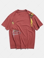 Animal Graffiti Graphic Basic T Shirt 3xl Cherry red