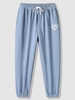Animal Head Pattern Sweatpants Xl Light blue