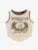 Animal Howdy Graphic Cropped Tank Top S Light coffee