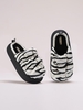 Animal Pattern Fleece Lined Thick Bottom Puffer Slippers