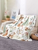 Animal Plant Pattern Flannel Blanket