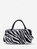 Animal Printed Faux Fur Handbag