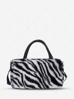 Animal Printed Faux Fur Handbag
