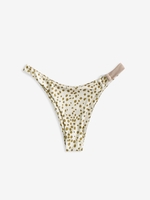 Animal Spotted Bikini Bottom L Light coffee