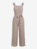 Animal Spotted Print Ruffles Belted Jumpsuit S Light coffee