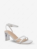 Ankle Strap Transparent High Heel Sandals