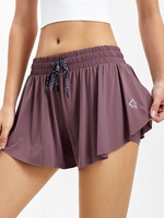 Anti-glare and Quick Dry Double Layer Skorts Xl Purple