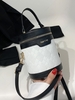 Argyle Colorblock Zippered Bucket Bag