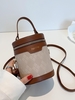 Argyle Colorblock Zippered Bucket Bag
