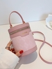 Argyle Colorblock Zippered Bucket Bag
