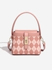 Argyle Pattern Crossbody Tote Bag