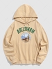 ARIZONAN DESERT Cactus Graphic Vintage Hoodie S Light coffee