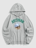 ARIZONAN DESERT Cactus Graphic Vintage Hoodie S Light gray