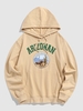 ARIZONAN DESERT Cactus Graphic Vintage Hoodie Xl Light coffee