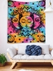 Astrology Sun and Moon Graphic Tapestry