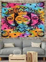 Astrology Sun and Moon Graphic Tapestry
