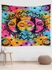 Astrology Sun and Moon Graphic Tapestry