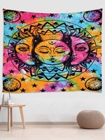 Astrology Sun and Moon Graphic Tapestry