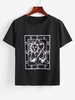 Astrology Sun Moon Graphic Tee S Black