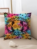 Astrology Sun Stars Pattern Plush Pillowcase