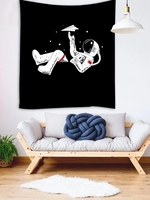 Astronaut Plane Pattern Wall Hanging Tapestry
