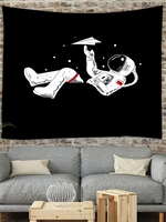 Astronaut Plane Pattern Wall Hanging Tapestry