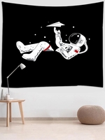 Astronaut Plane Pattern Wall Hanging Tapestry
