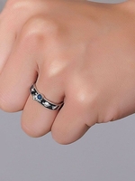 Astronaut Planet Pattern Hip Hop Adjustable Opening Ring