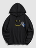 Astronaut Smile Face Graphic Pullover Hoodie Xl Black