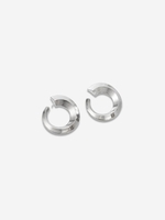 Asymmetrical Circle Metal Stud Earrings