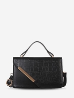 Asymmetrical Embossed Solid Crossbody Bag