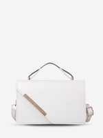 Asymmetrical Embossed Solid Crossbody Bag